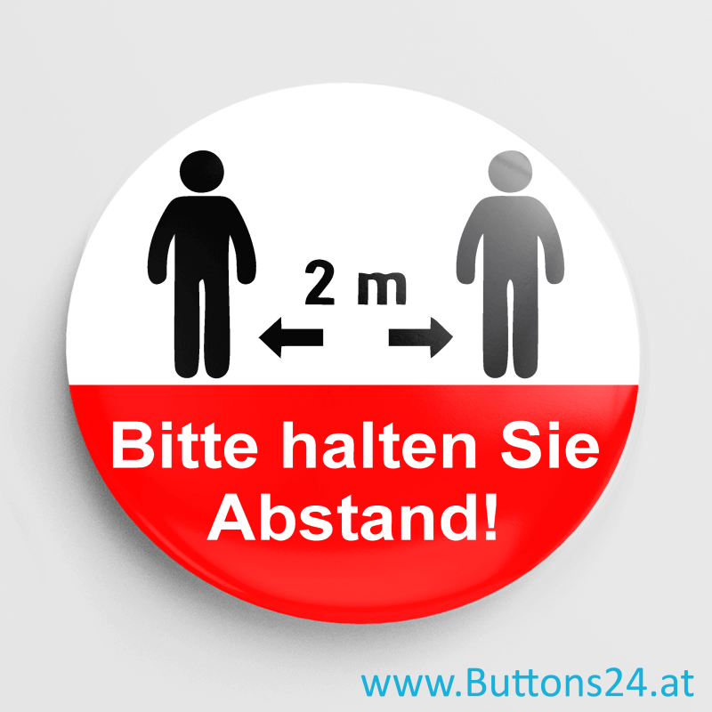 Bitte Abstand halten Buttons24 ordern
