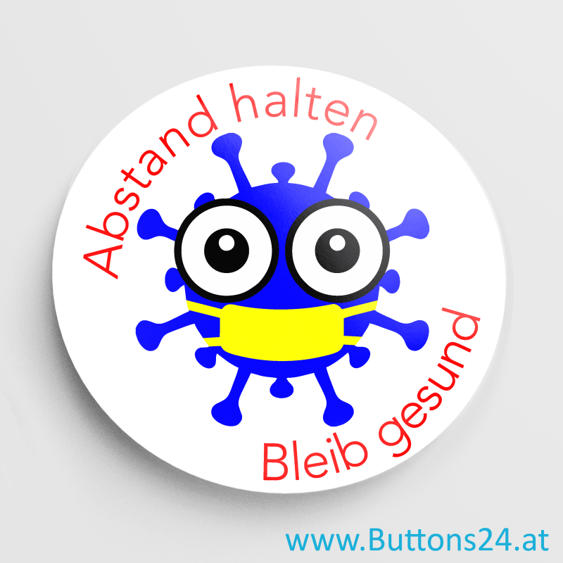 Covid19 Buttons bleib gesund stay healthy Anstecker