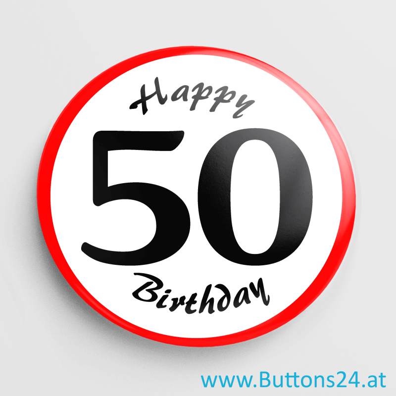 Anstecker Buttons Geburtstagsfeier - 50 Geburtstag