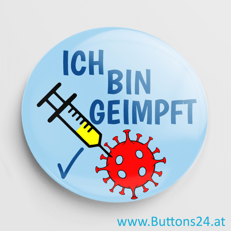 Impf-Buttons Anstecker für dein eigenen Schutz