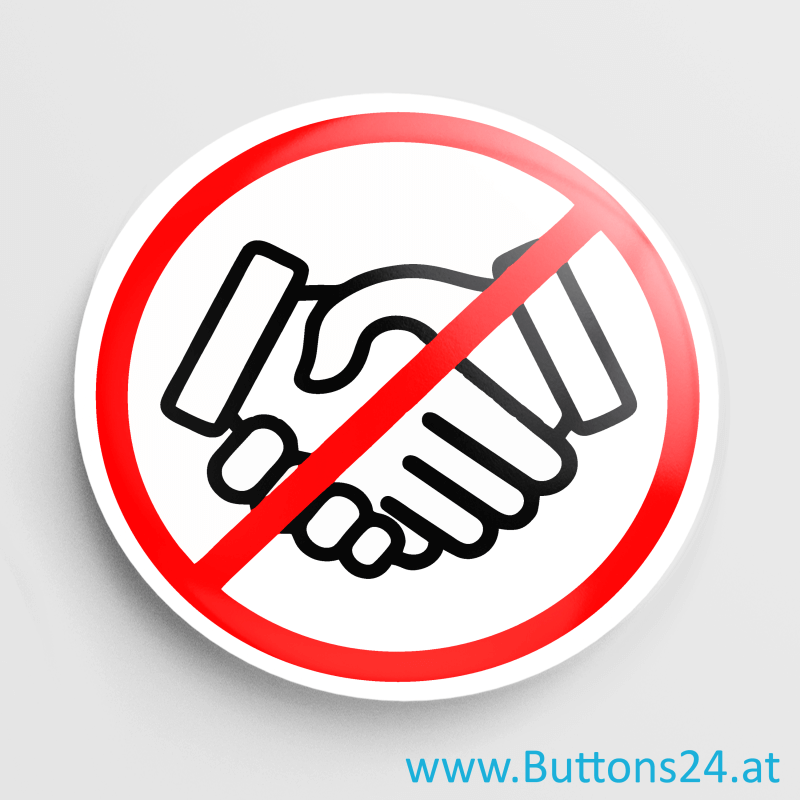 No Handshake Covid Buttons