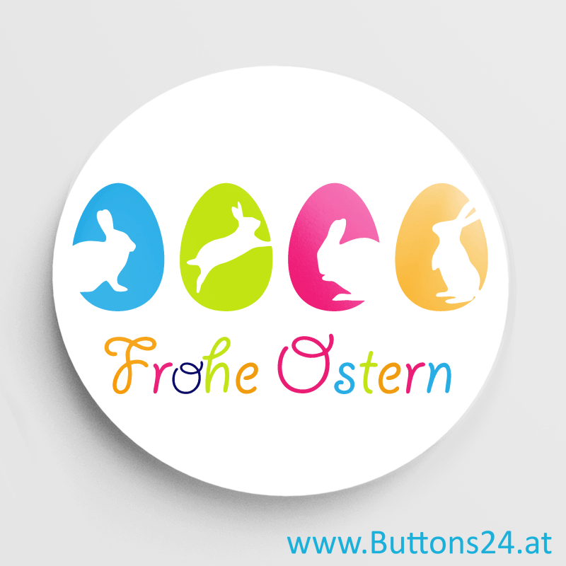Bunte Ostereiern Buttons bestellen