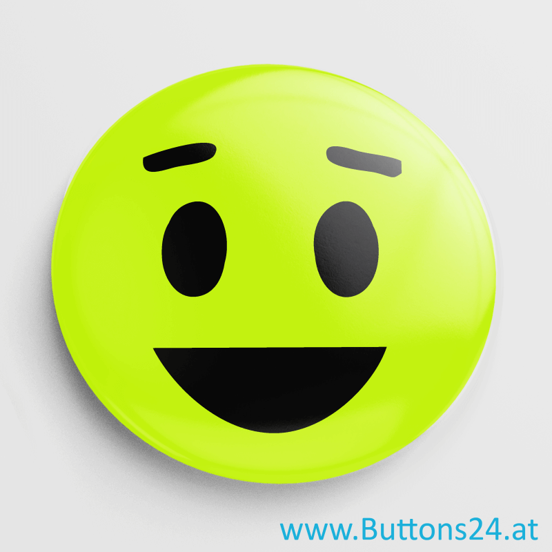 Smiley Button ordern - gelb fröhlich - Buttons selber machen