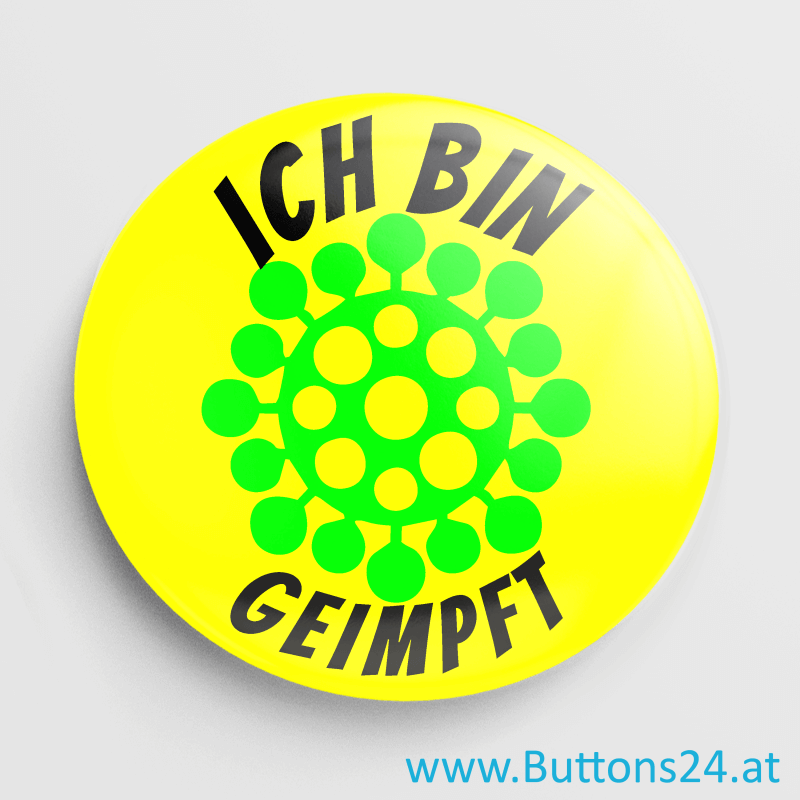 Ich bin Geimpft Buttons Covid 19