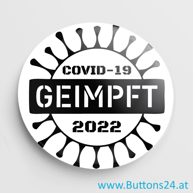 Covid 19 Geimpft Button