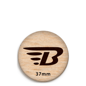 Holzbuttons / Anstecker aus Holz 37mm Rund Bio Holz-Button 37mm Bio Holz-Button 37mm
