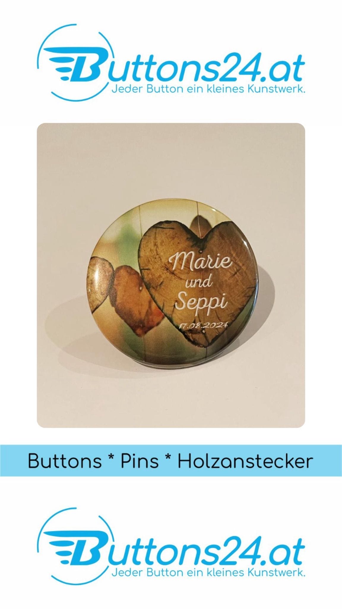 Anstecker für die Hochzeit bestellen